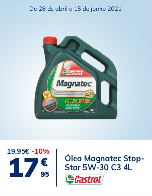 10% desconto Óleo Castrol Magnatec Stop-Star 5W-30